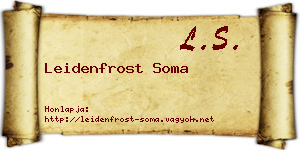 Leidenfrost Soma névjegykártya