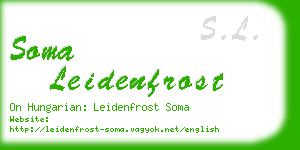 soma leidenfrost business card